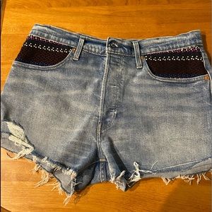 Levi’s denim embellished shorts. never worn!